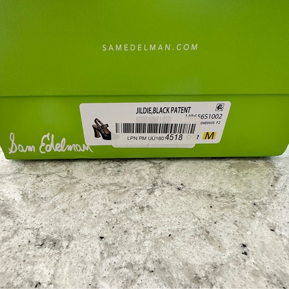 Sam Edelman Women’s Black Patent Slingback Mary Jane Pump size 6 1/2 - Picture 14 of 14